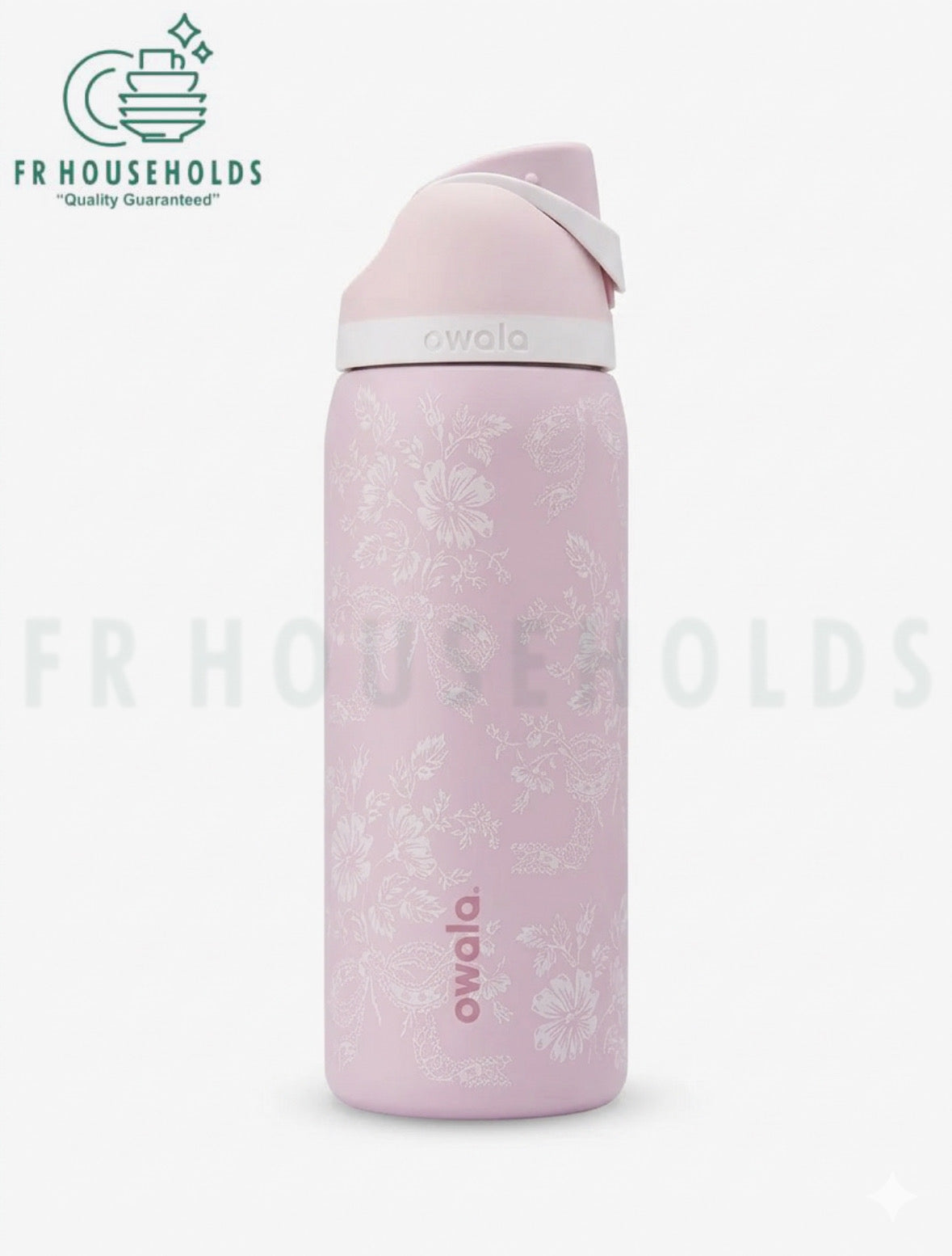 Owala FreeSip® Water Bottle - 32oz | Pink Ribbon Toile | Urban Outfitters
