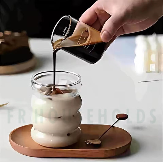 400ml Bubble Shape Coffee Glass – Modern & Aesthetic Borosilicate Drinkware | 6pcs