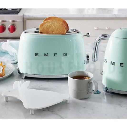SMEG Retro Toaster Machine – Premium Stainless Steel 2-Slice Toaster with Adjustable Browning & Wide Slots | Pastel Green