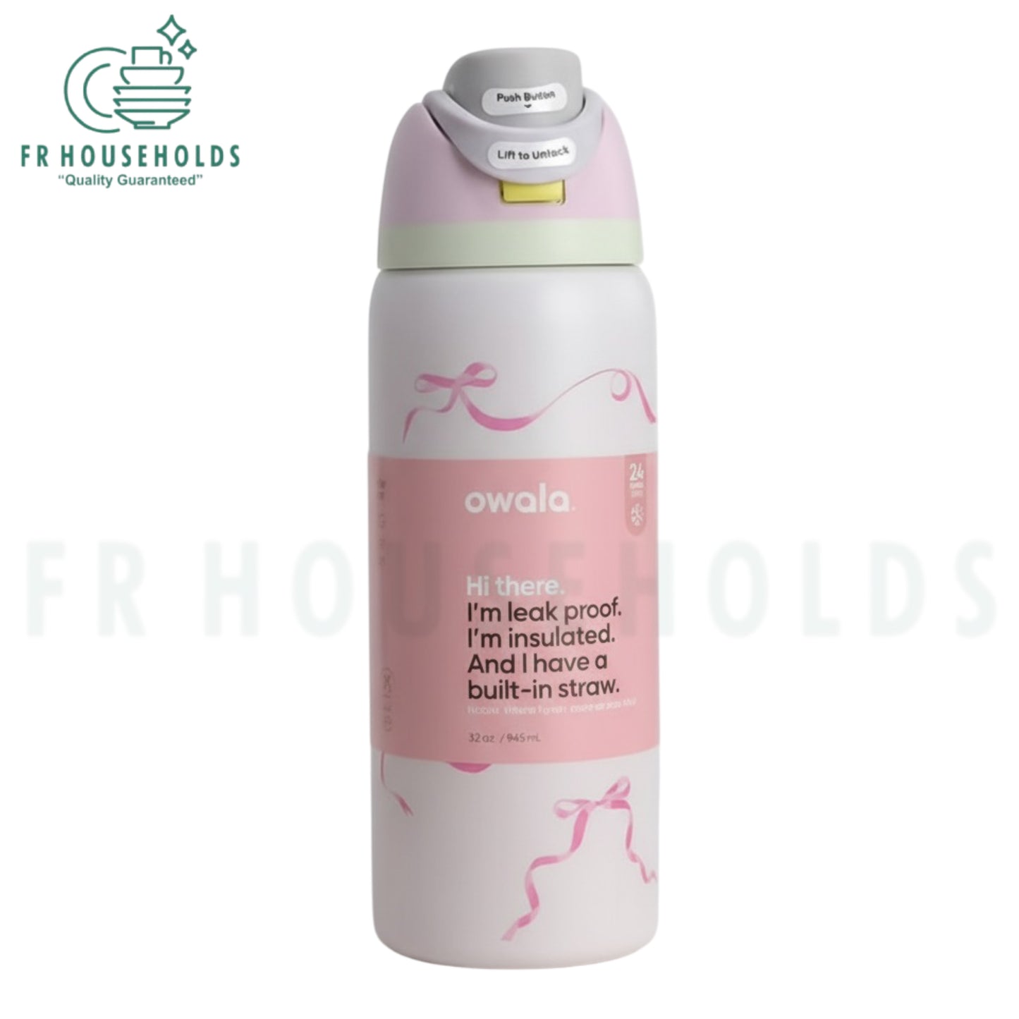 Owala FreeSip® Water Bottle - 24oz | Tied & True Pink
