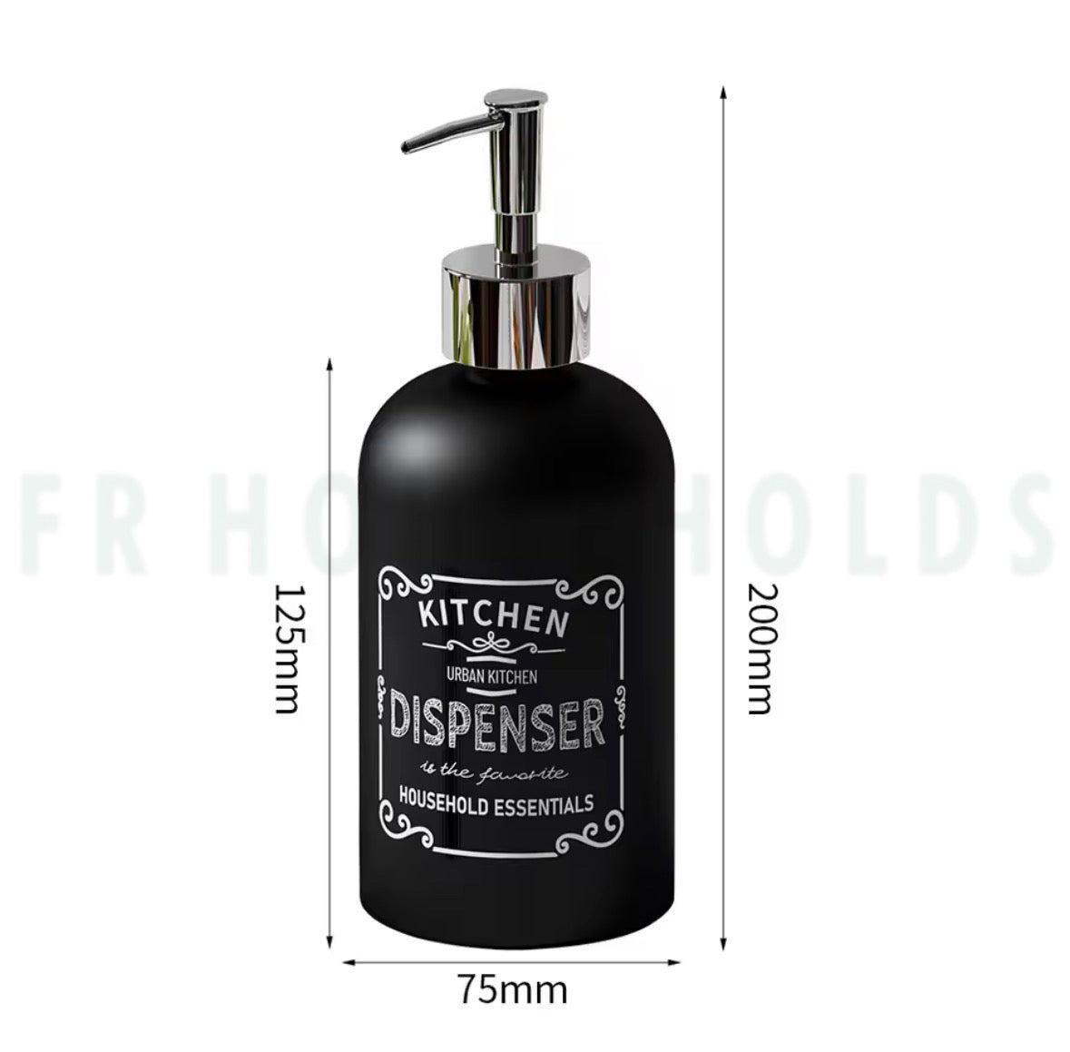 Elegant Frost Glass Soap & Lotion Dispenser – Modern Stylish Design