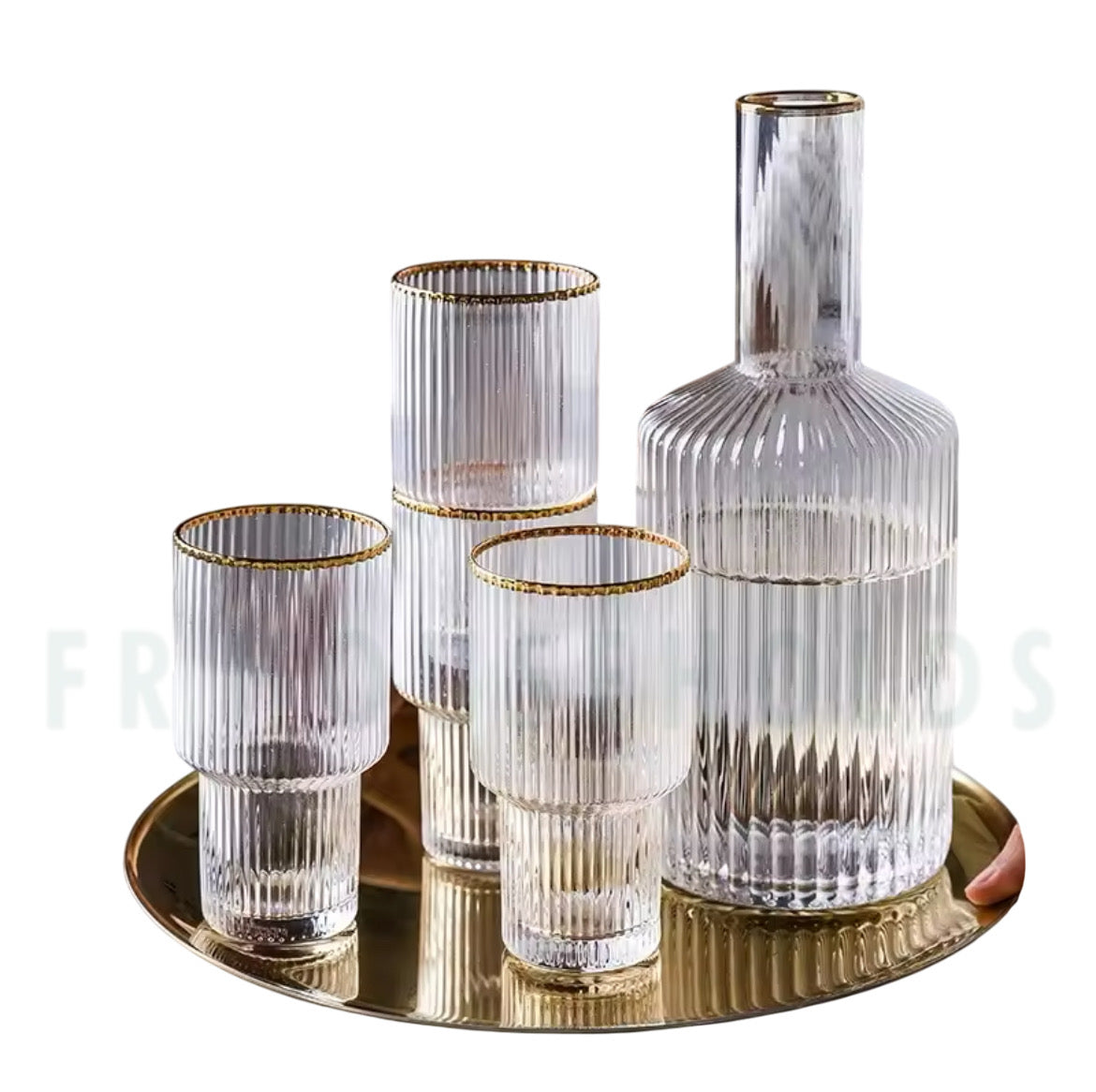 Vintage Optic 5-Piece Decanter Set