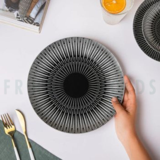 Elite Class Stoneware Self Engraved Plates – Luxury Dining Collection - 1pcs