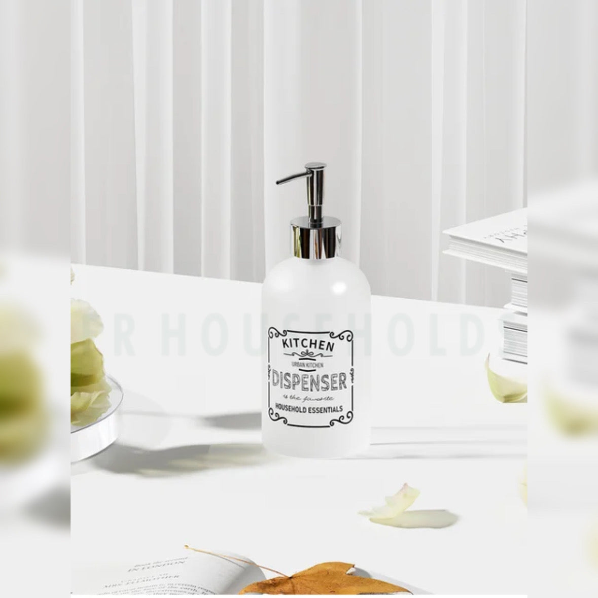 Elegant Frost Glass Soap & Lotion Dispenser – Modern Stylish Design