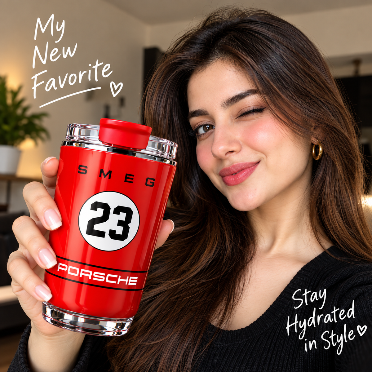 SMEG X PORSCHE Coffe Cup – 320ml | Hot & Cold - RED