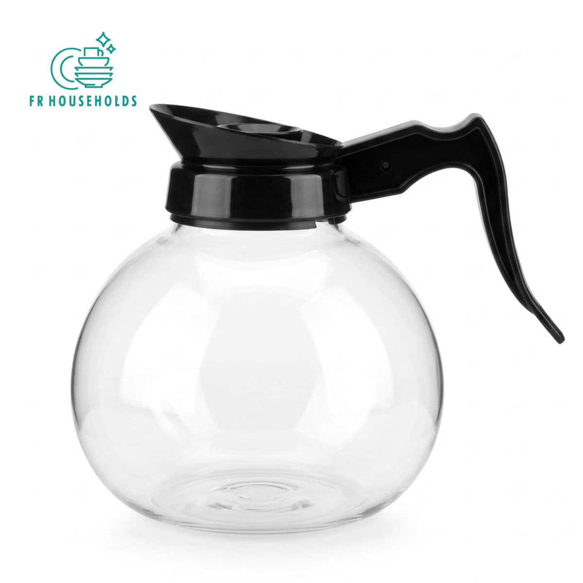Heat-Resistant Glass Coffee Pot & Tea Server with Black Handle