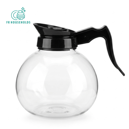 Heat-Resistant Glass Coffee Pot & Tea Server with Black Handle