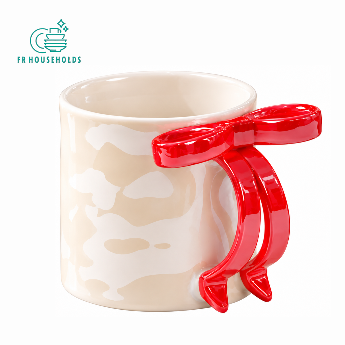 Bow Handle Ceramic Coffee Mug – Available in Different Colours