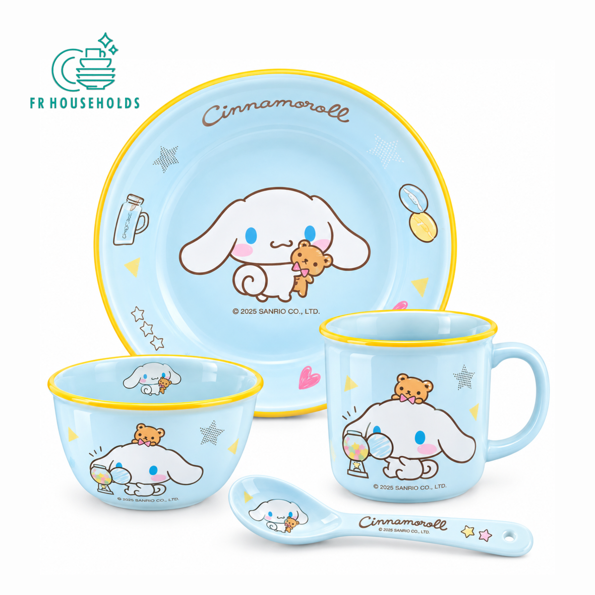 Cinnamoroll 4 Pieces Ceramic