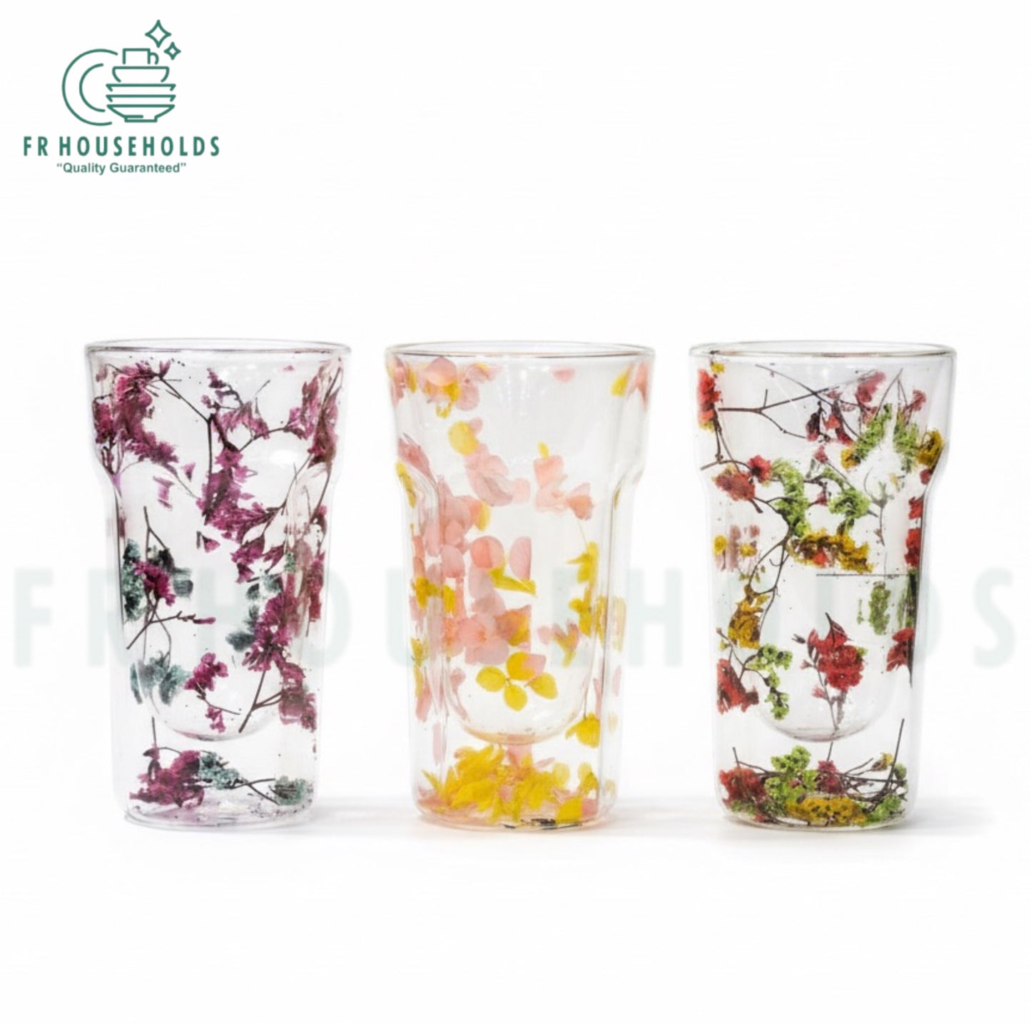 400ml | Double Wall Dried Flower Glass – Elegant & Aesthetic Drinkware