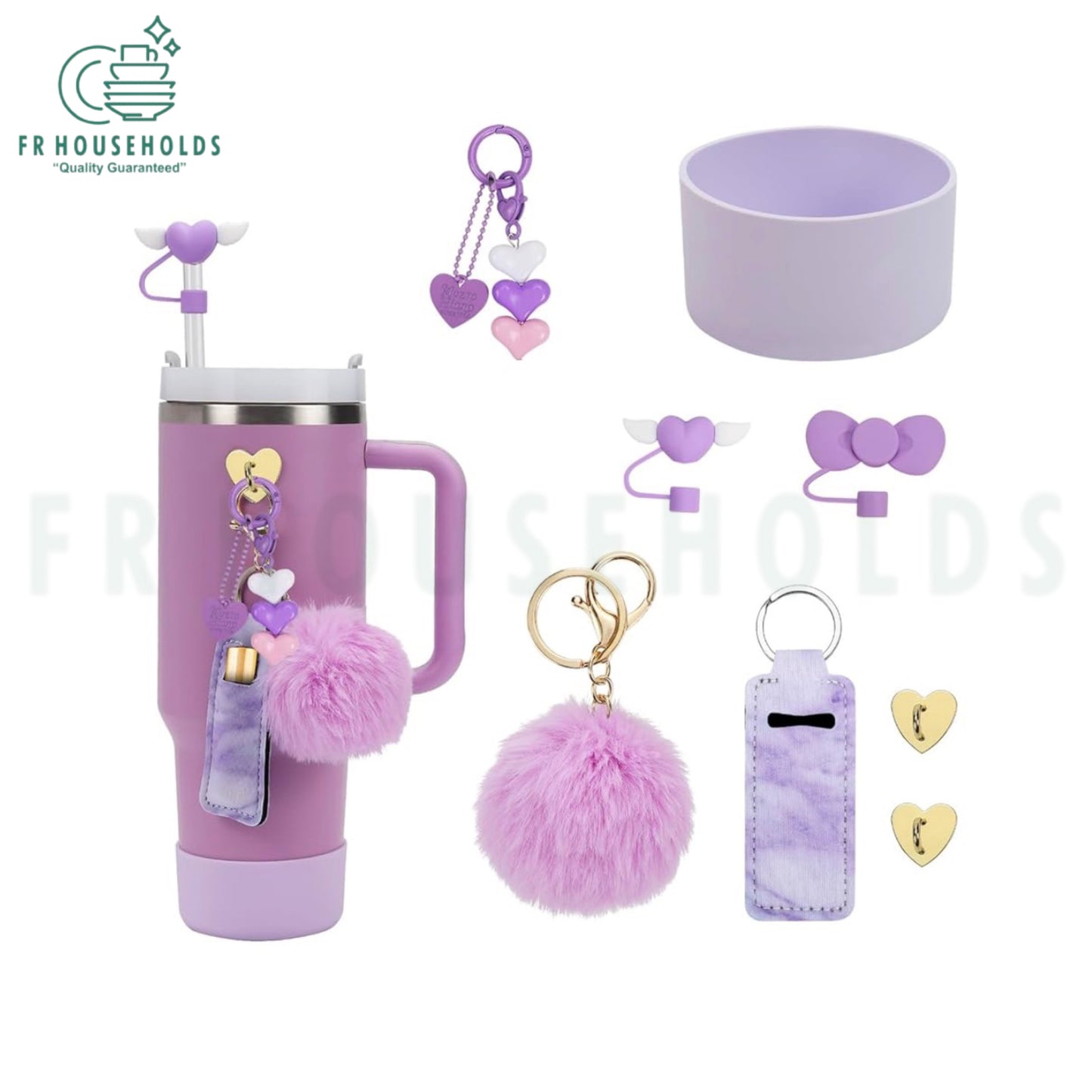 7PCS Stanley Tumbler Decoration Accessories Set – Cute & Aesthetic Drinkware Charms