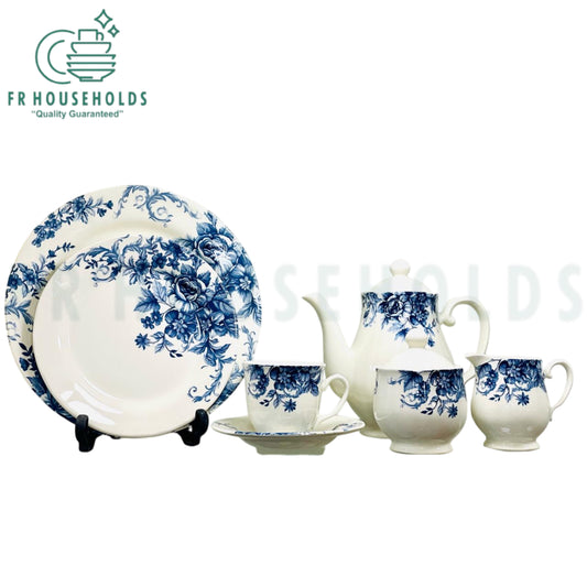 CLAYTAN 24-Piece Earthenware Tea Set – Elegant & Timeless Charm