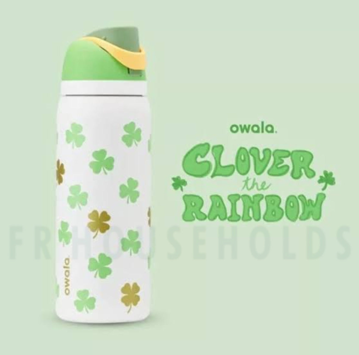 Owala FreeSip® Water Bottle - 24oz | Clover The Rainbow