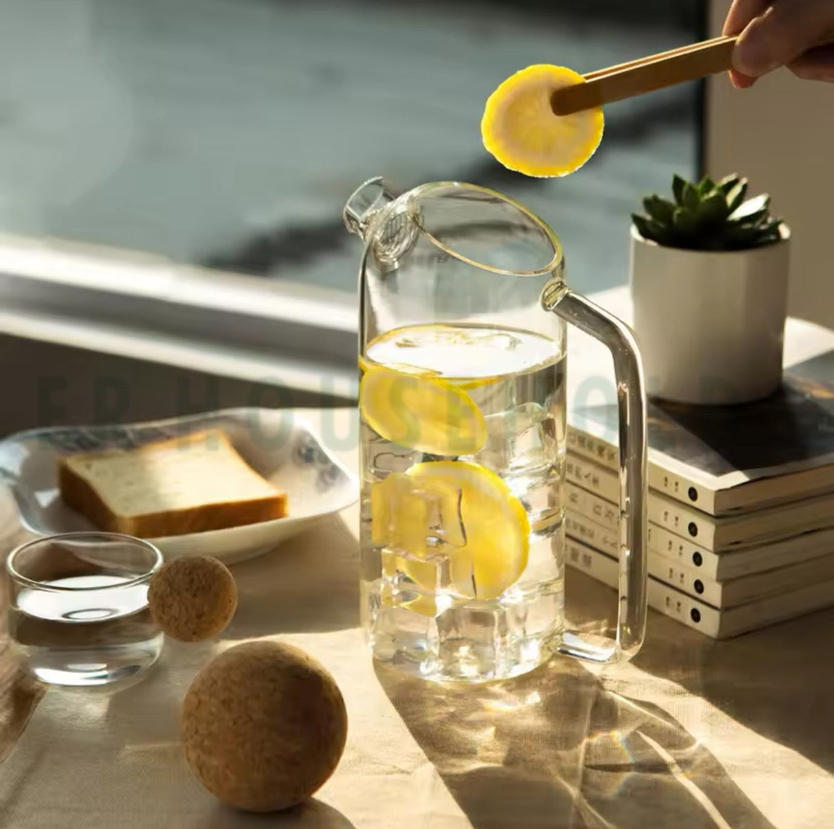 Nordic Borosilicate Glass Teapot with Cork Lid | 450ml - 750ml - 1300ml