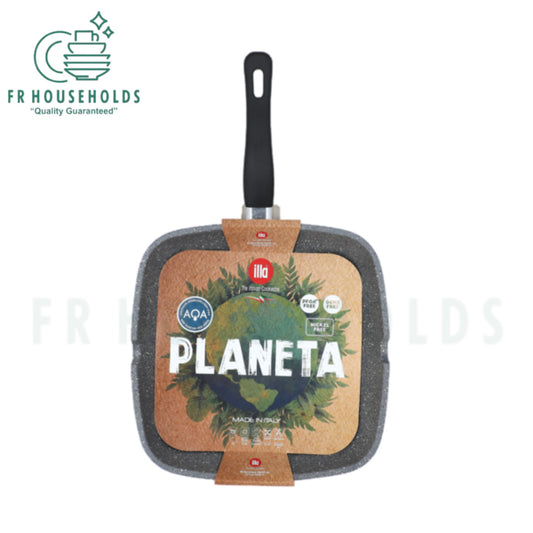 Illa Planeta Non-Stick Grill Pan with Bakelite Handle - 28cm | (Made In ITALY)