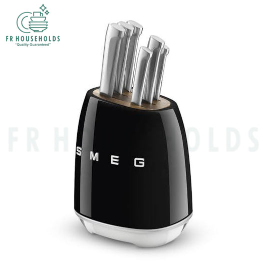 SMEG 7-Piece Knife Block Set – Premium Italian Design & Precision Cutting