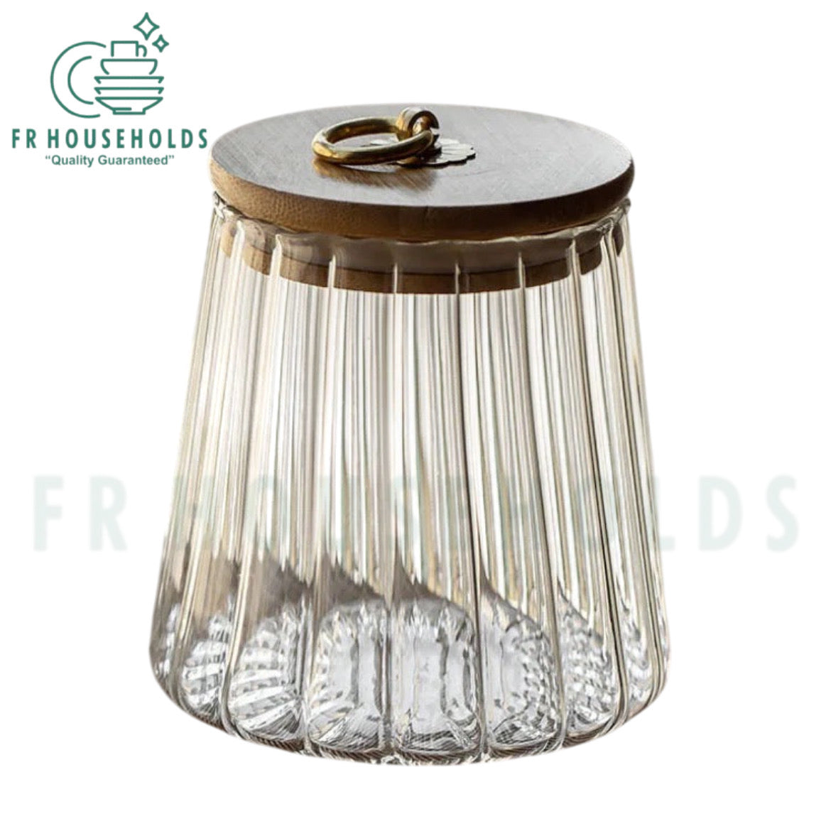 Borosilicate Glass Fluted Snack Glass Jars - Straight