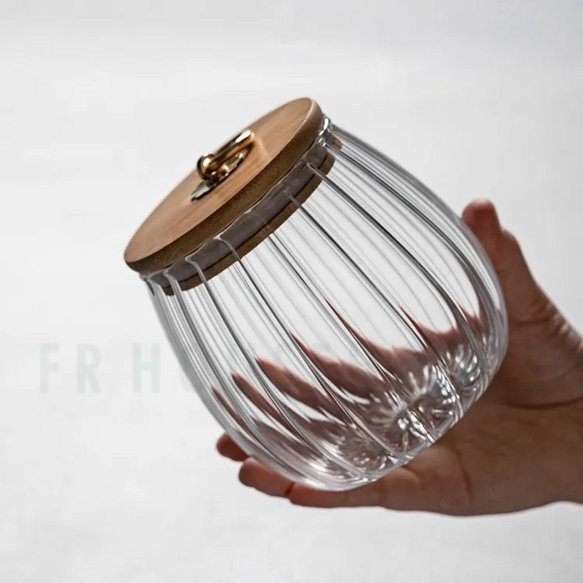 Borosilicate Glass Fluted Snack Jars - Pumpkin shape