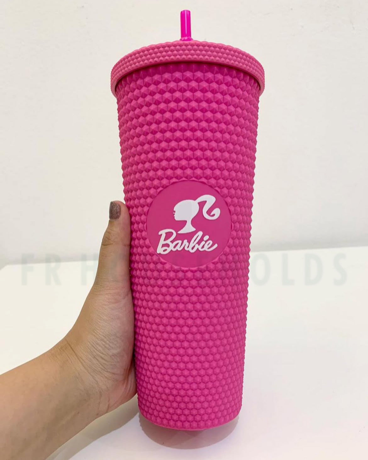 Acrylic Barbie Theme Tumbler with Straw | 2pcs Set | 700 ML | Airtight & Leakproof | Secure Cap | Pink Color | Box Packing