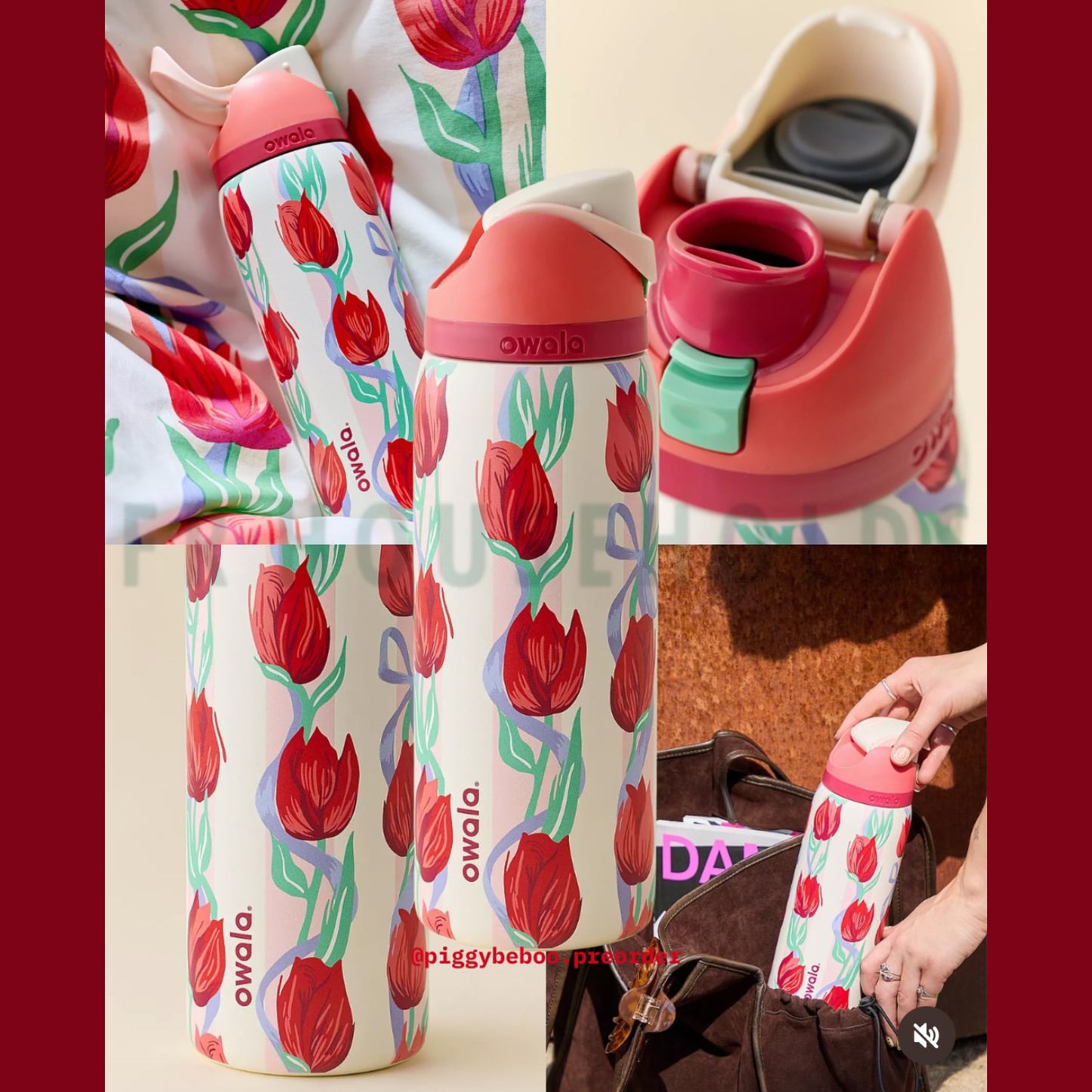 Owala FreeSip® Tulip Bouquet 24OZ Bottle Urban Outfitters