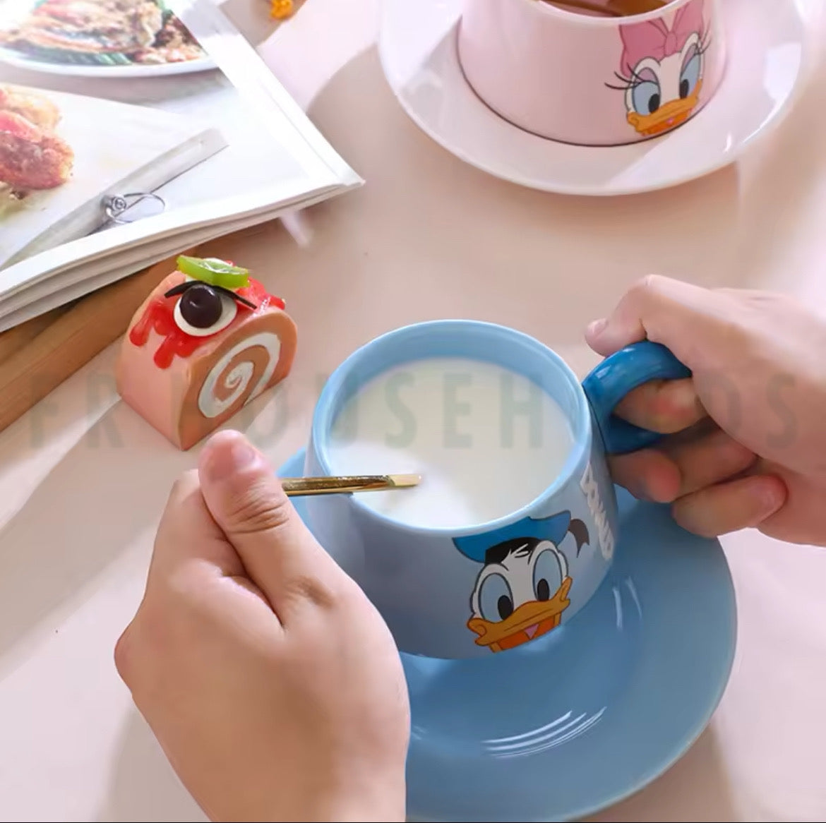 Vintage Walt Disney Mickey Mouse and Friends Cup and Saucer Set - Mickey Mouse