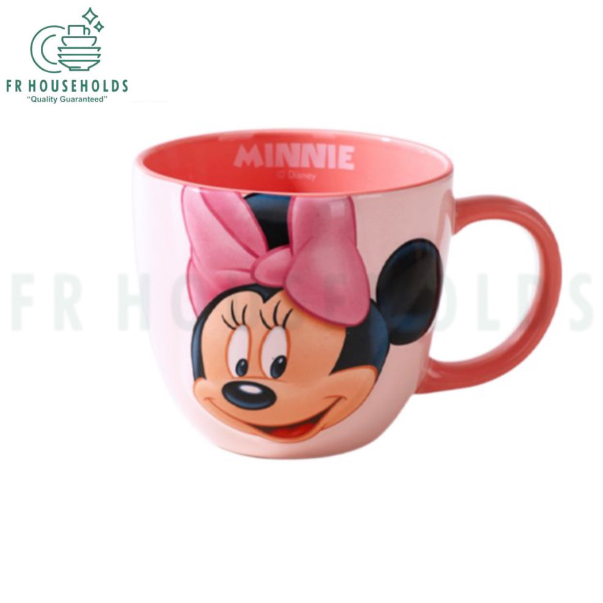 Disney Minnie Mouse 3D Sculpted Ceramic Mug - 16oz Pink Coffee Cup
