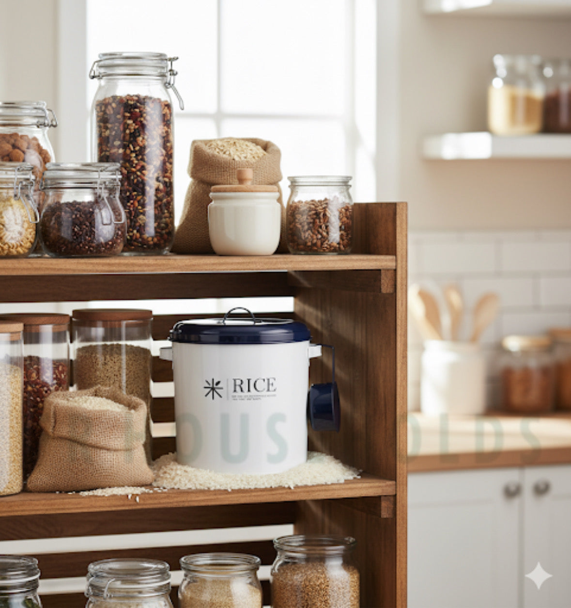 5-Liter Tin Rice Bucket