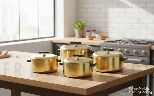 Artistic Matt Gold 3-Piece Hotpot Set – Elegant, Durable & Heat Retentive | Perfect for Everyday Use