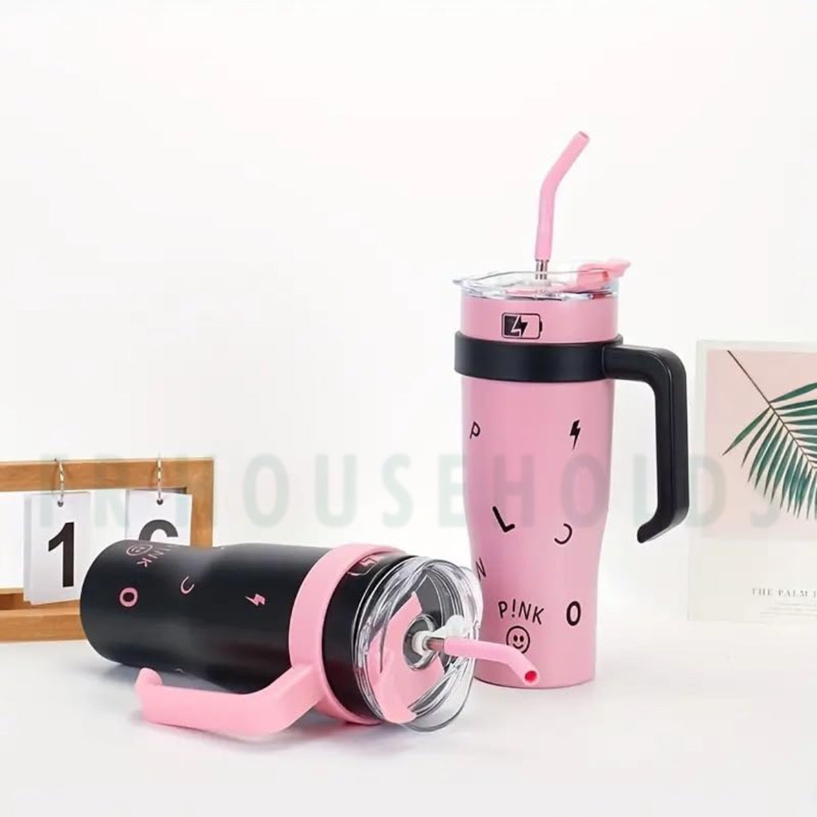 40oz Stylish Stainless Steel Tumbler with Steel Straw
