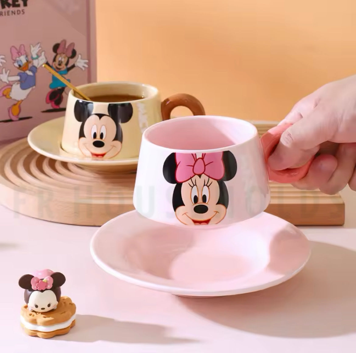 Vintage Walt Disney Mickey Mouse and Friends Cup and Saucer Set - Mickey Mouse