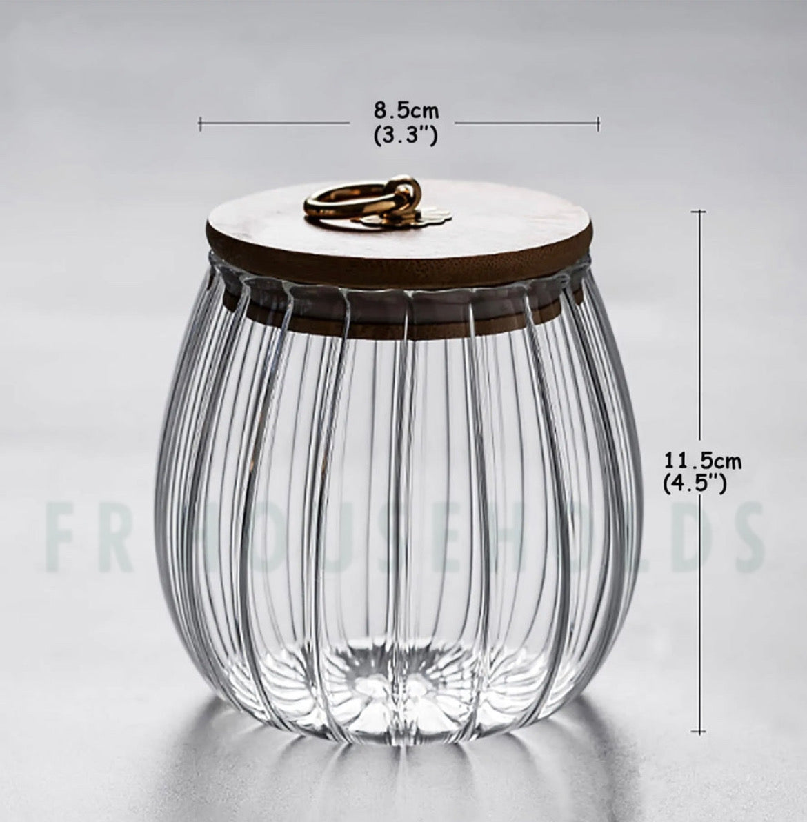 Borosilicate Glass Fluted Snack Jars - Pumpkin shape