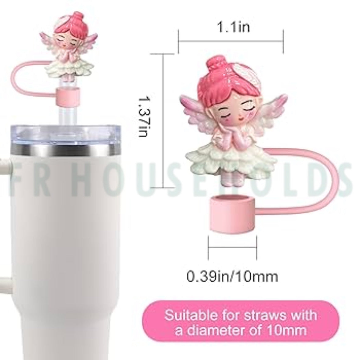 Little Princess Straw Covers – Silicone Toppers For 10MM Tumbler Straws