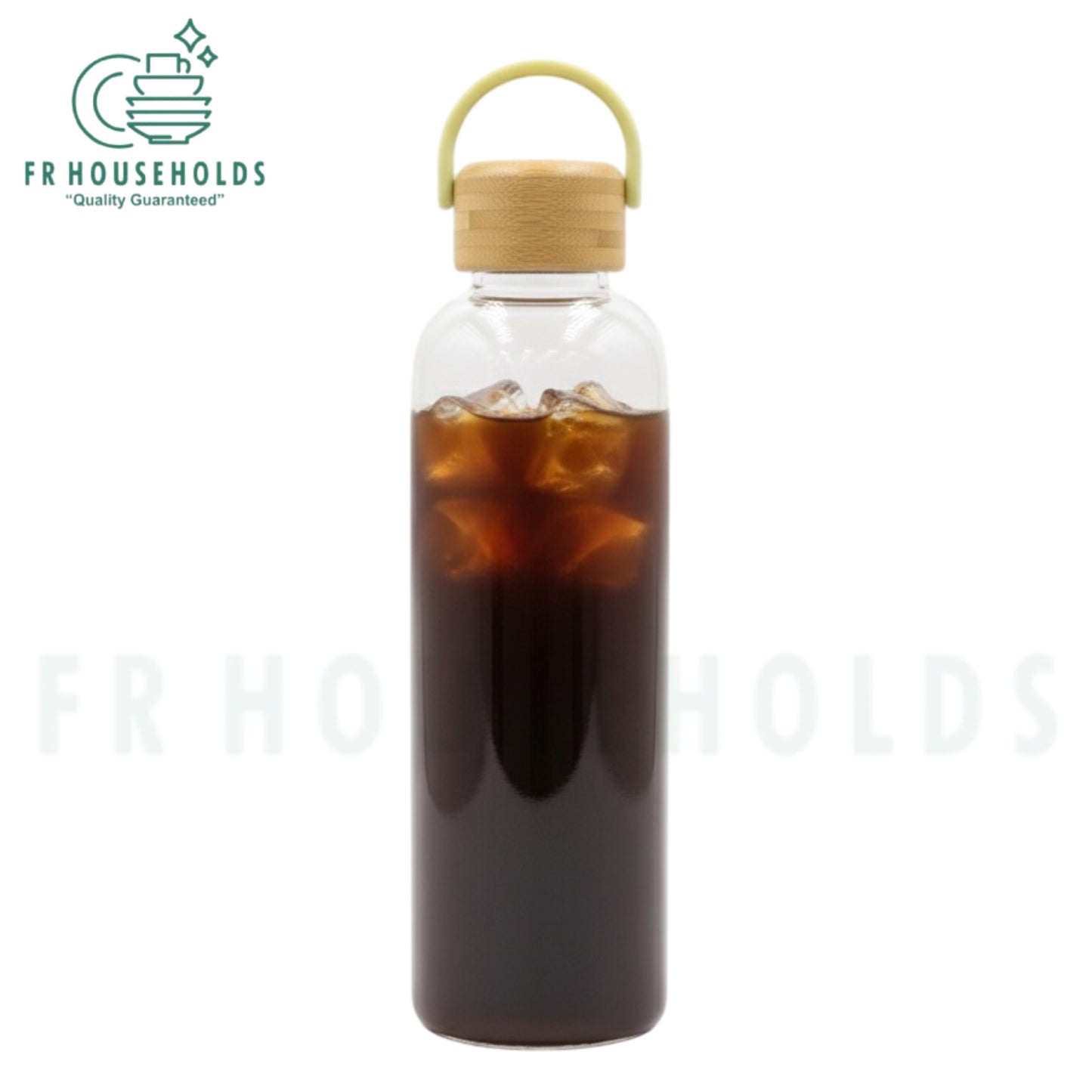 Sleek Glass Bottle with Bamboo Lid | 1000ml
