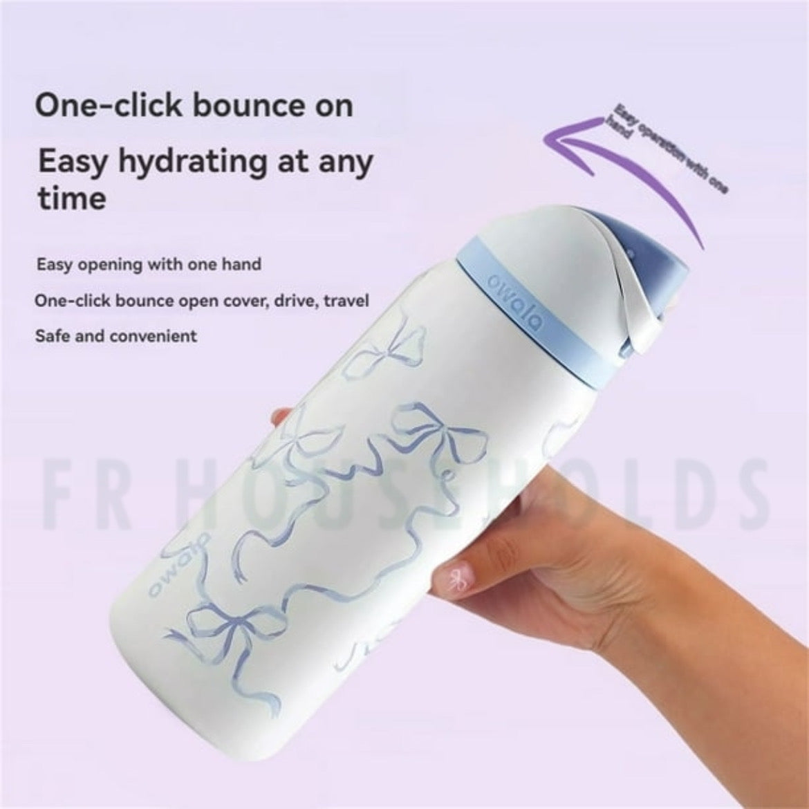 Owala FreeSip® Tied & True Blue Bow 24OZ Urban Outfitters