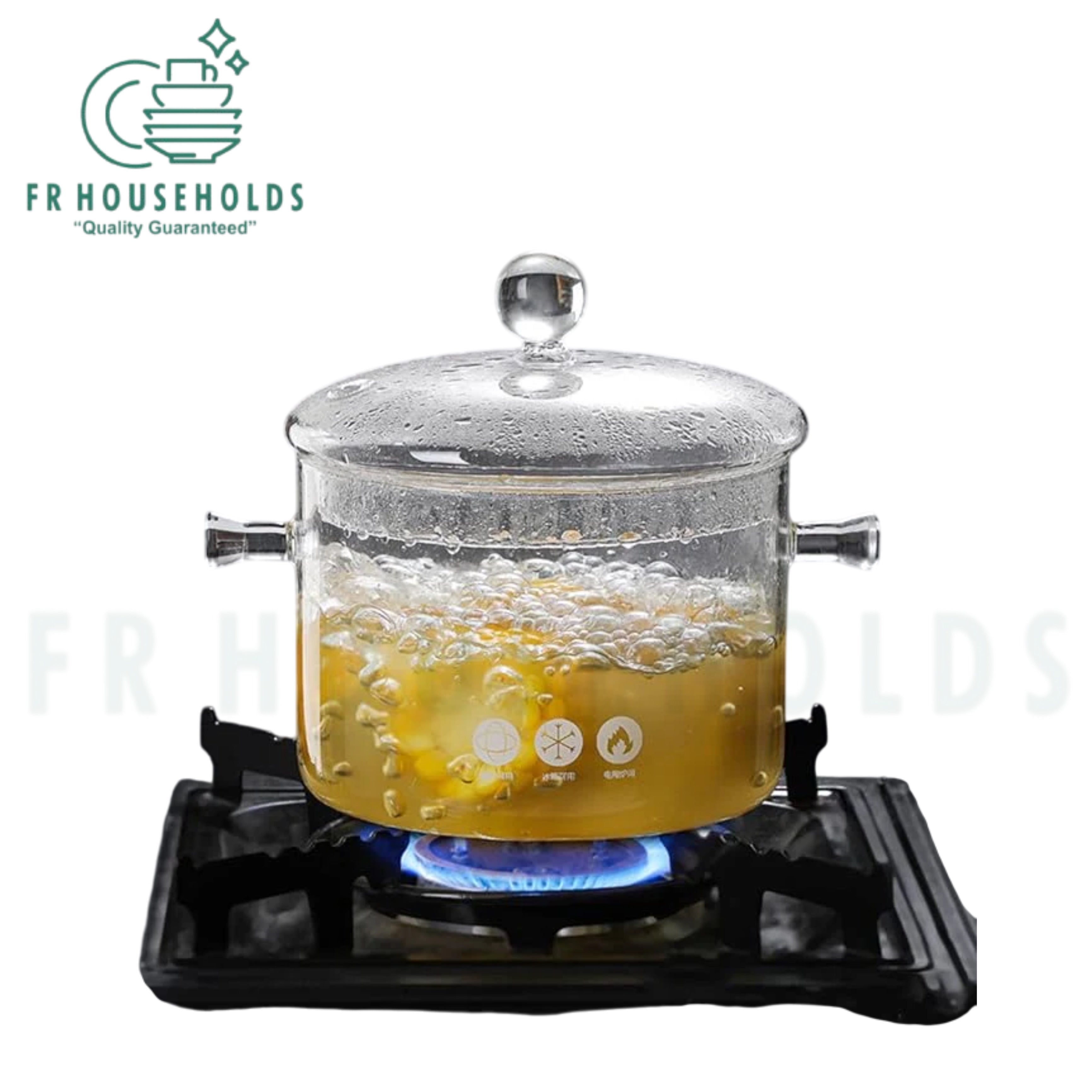 Cwc Glass Cooking Pot 2.5ltr Fireproof Glass Cooking Pot – FR Households