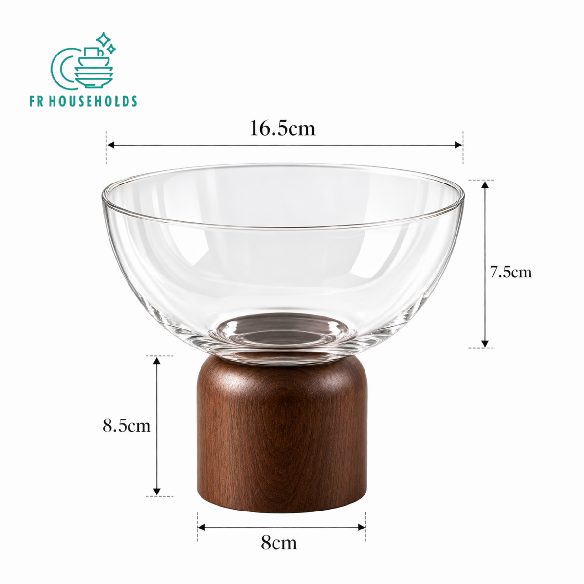 Pedestal Fruit & Serving Bowl with Raised Base – 16.5cm