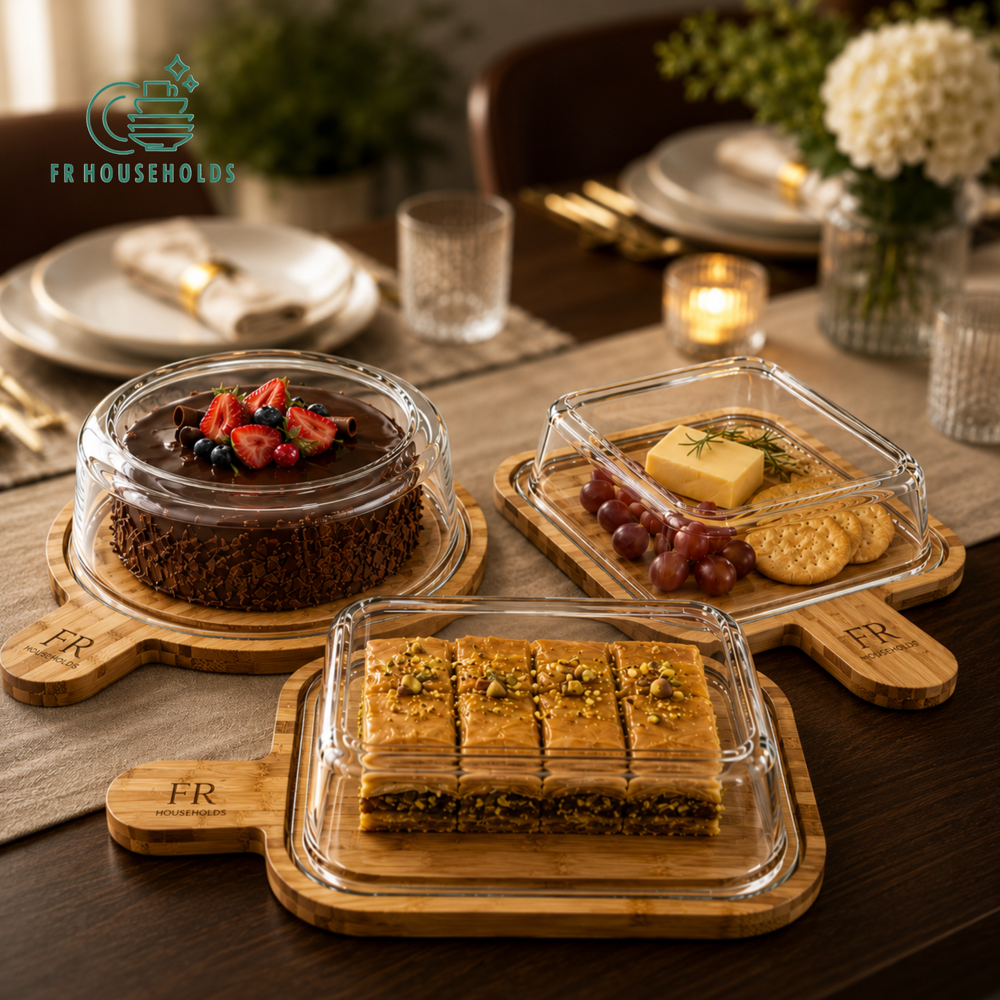 lass Serving Dishes Collection - Round, Rectangular & Square | FR HOUSEHOLDS