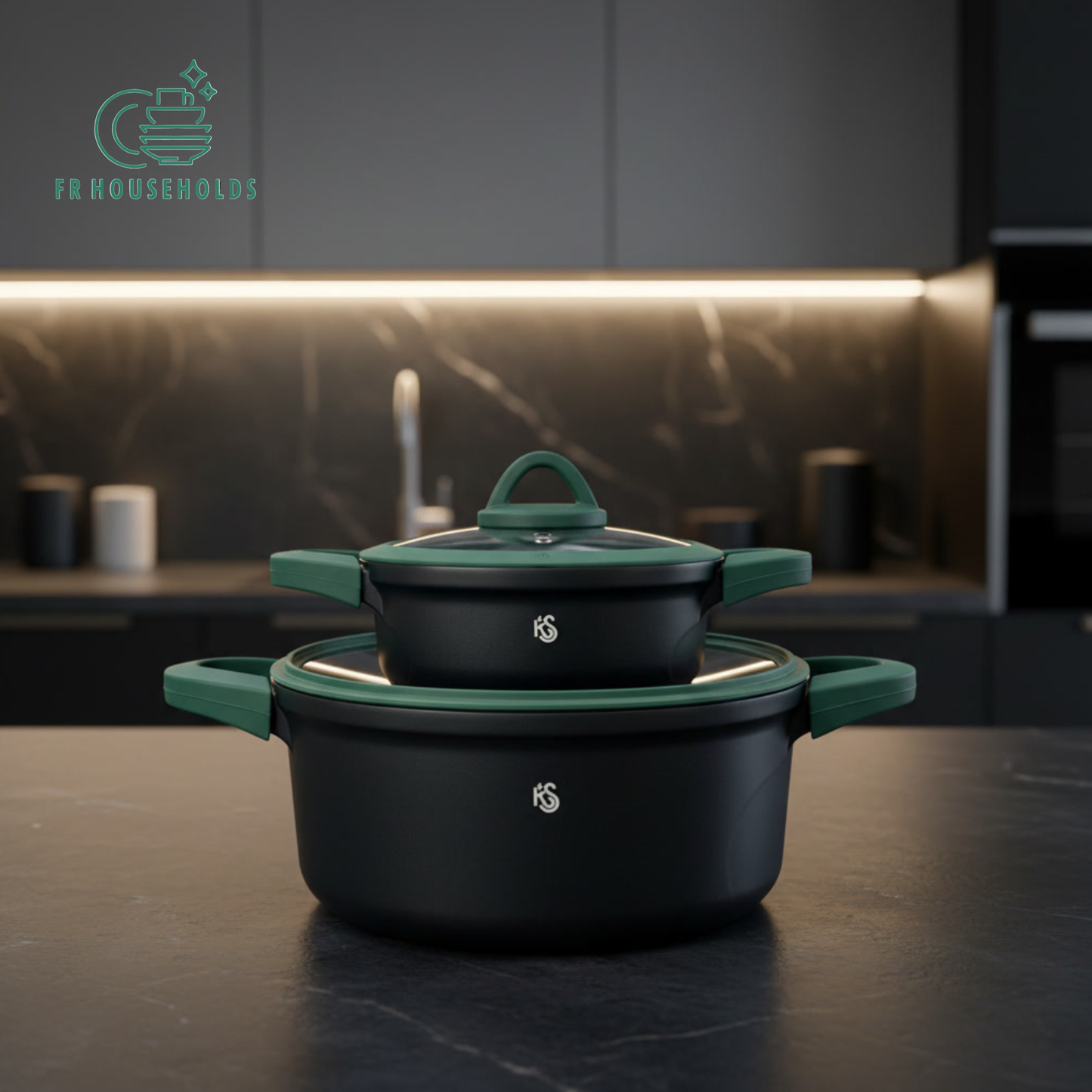 Original Kitchen Star Induction Cooking Pot Set (2 Sizes) | FR HOUSEHOLDS