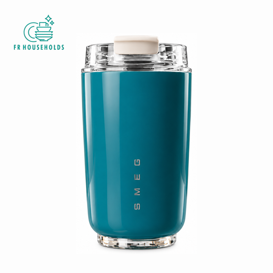 SMEG Teal Travel Tumbler with Clear Lid
