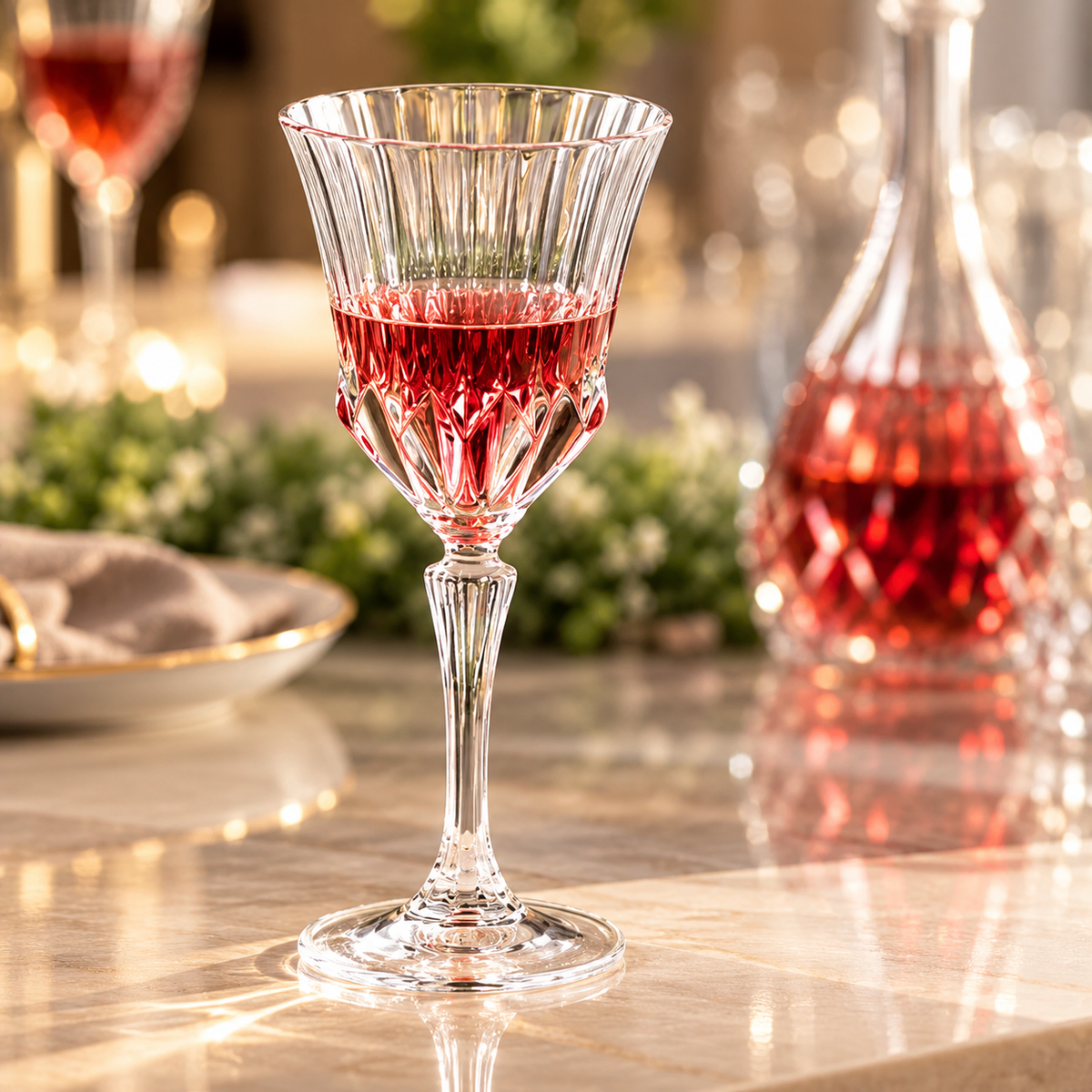 RCR Adagio Crystal Wine Glasses Set of 6 | Italian Glassware
