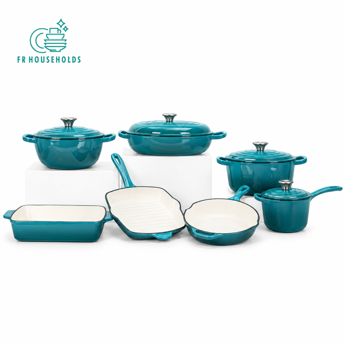 OSFĒ 11-Piece Enamel Cast Iron Cookware Set