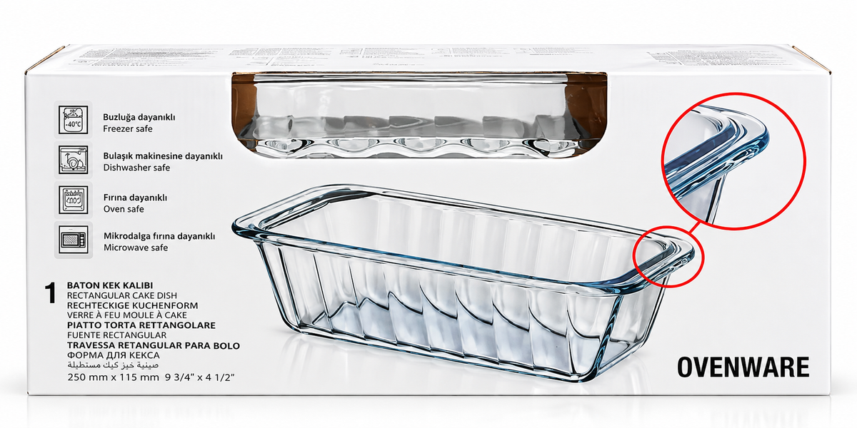BORCAM Midi Cake Dish - Made In Turkey