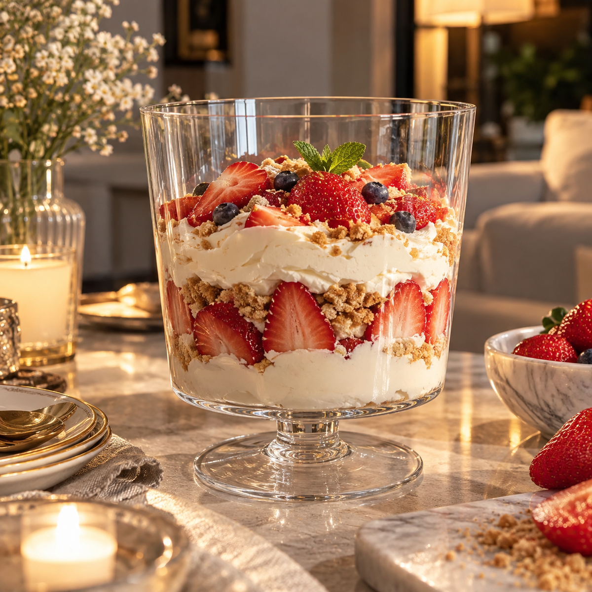 3LTR TRIFLE BOWL– Elevated Fruit & Dessert Bowl